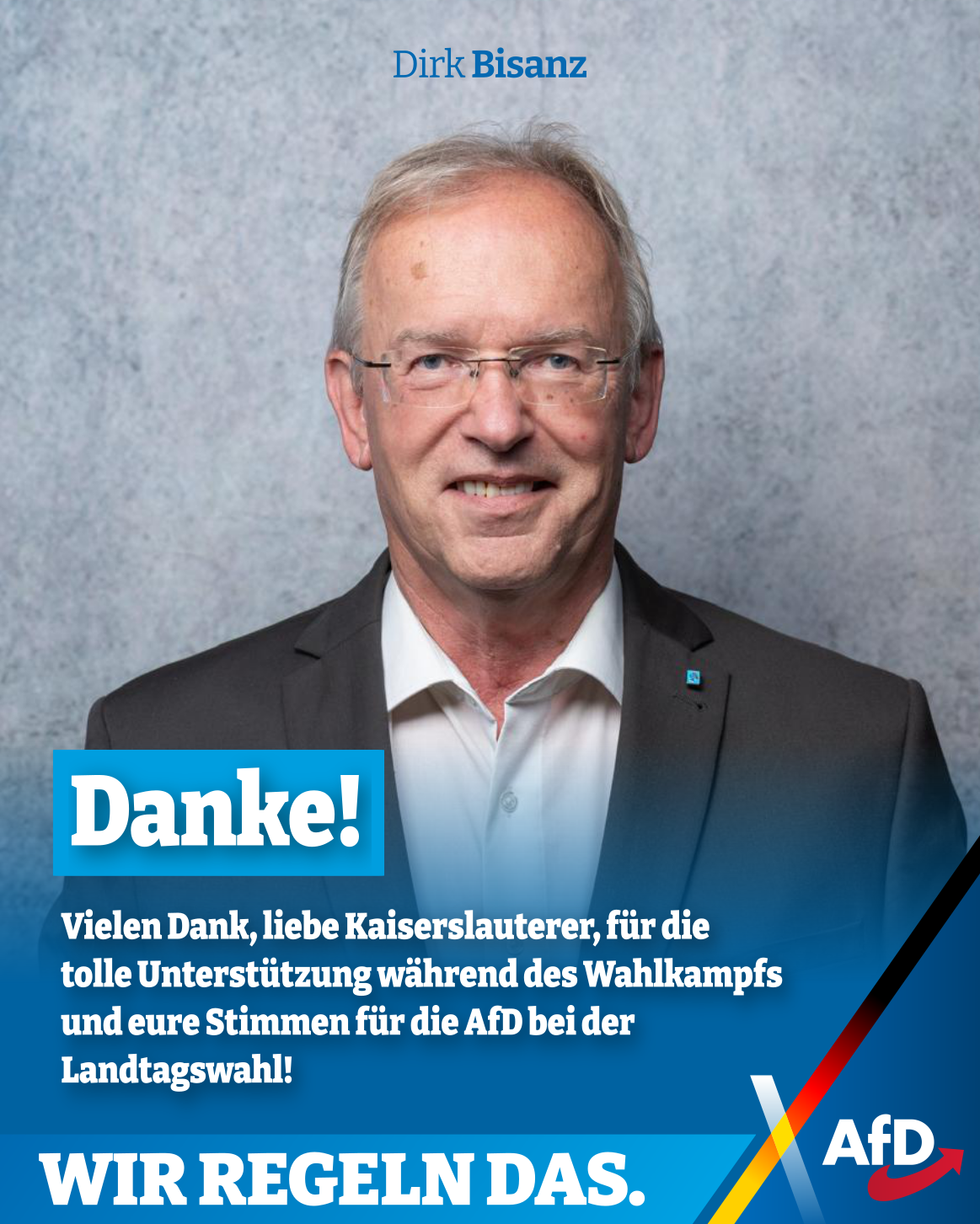 Dirk Bisanz sagt Danke