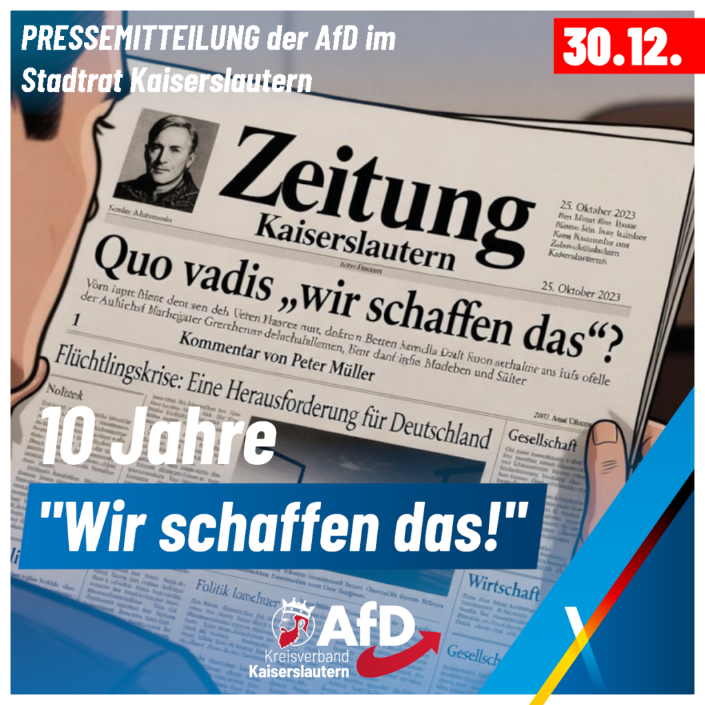 Dirk Bisanz - Pressemitteilung 30.12.2025 - Stadtrat Kaiserslautern
